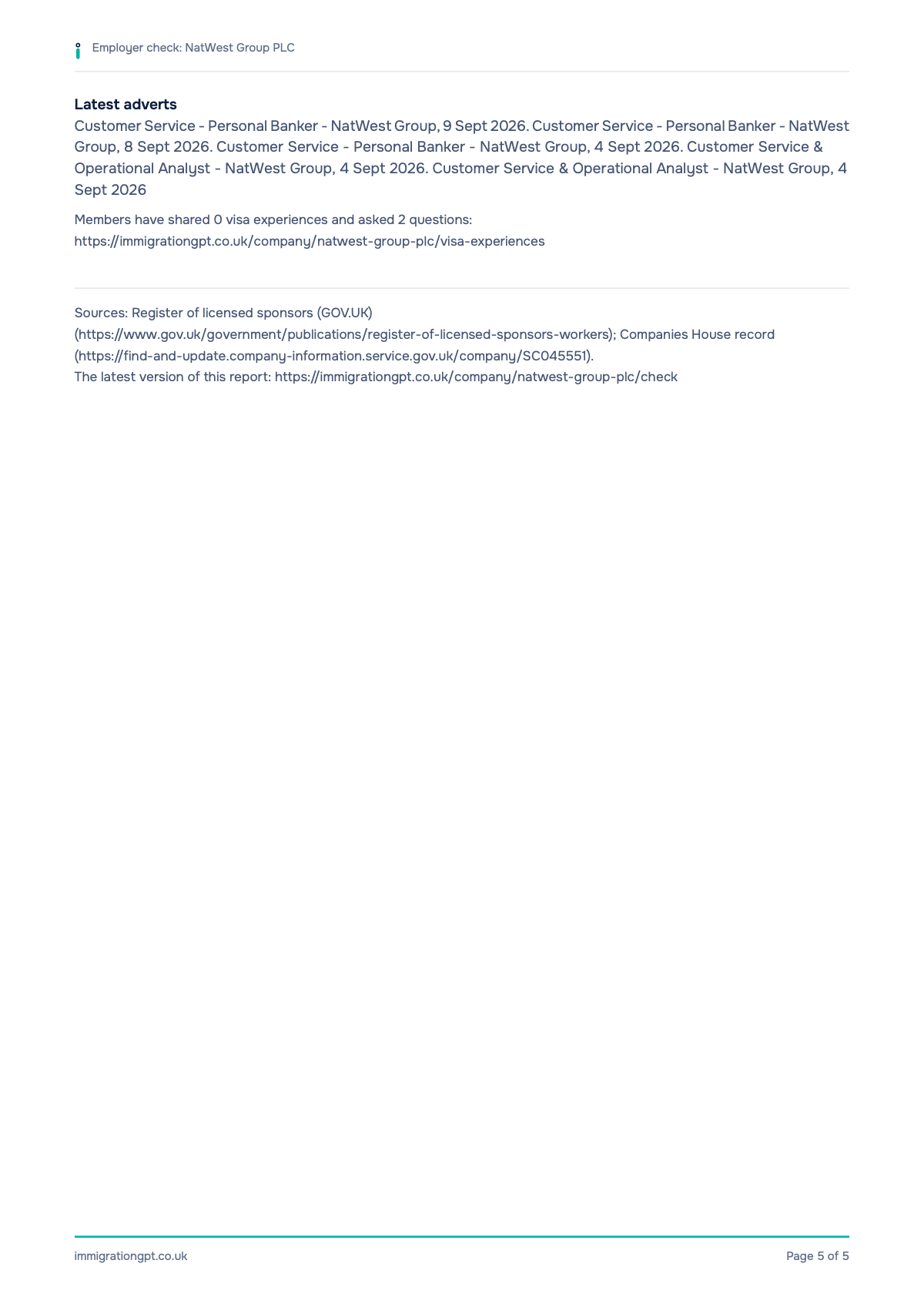 Sample employer check, page 5